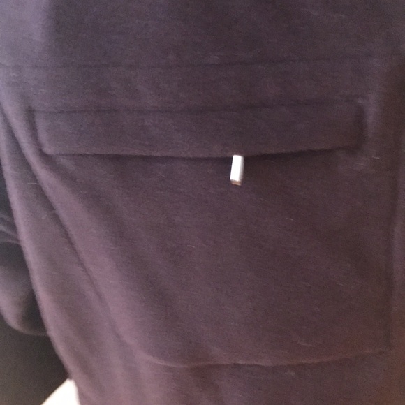 NEW MAN collection France size 6 unusual long jacket side button cranberry  NWT - Picture 2 of 8